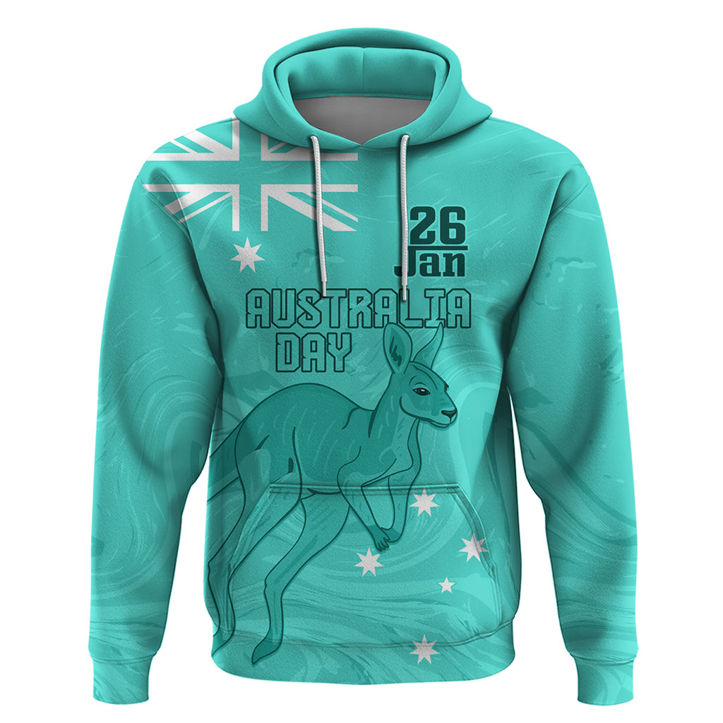 Personalised Matildas Australia Day Hoodie Proud To Be Tillies Turquoise Version