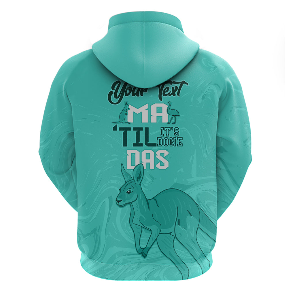 Personalised Matildas Australia Day Hoodie Proud To Be Tillies Turquoise Version