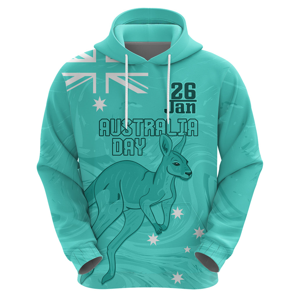 Personalised Matildas Australia Day Hoodie Proud To Be Tillies Turquoise Version