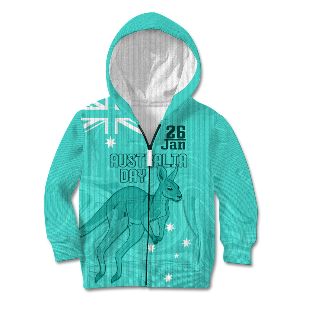 Personalised Matildas Australia Day Kid Hoodie Proud To Be Tillies Turquoise Version