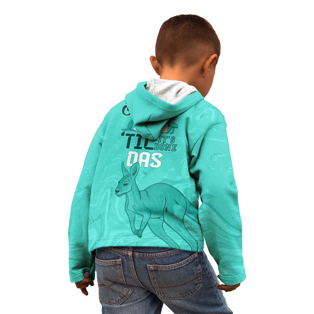 Personalised Matildas Australia Day Kid Hoodie Proud To Be Tillies Turquoise Version