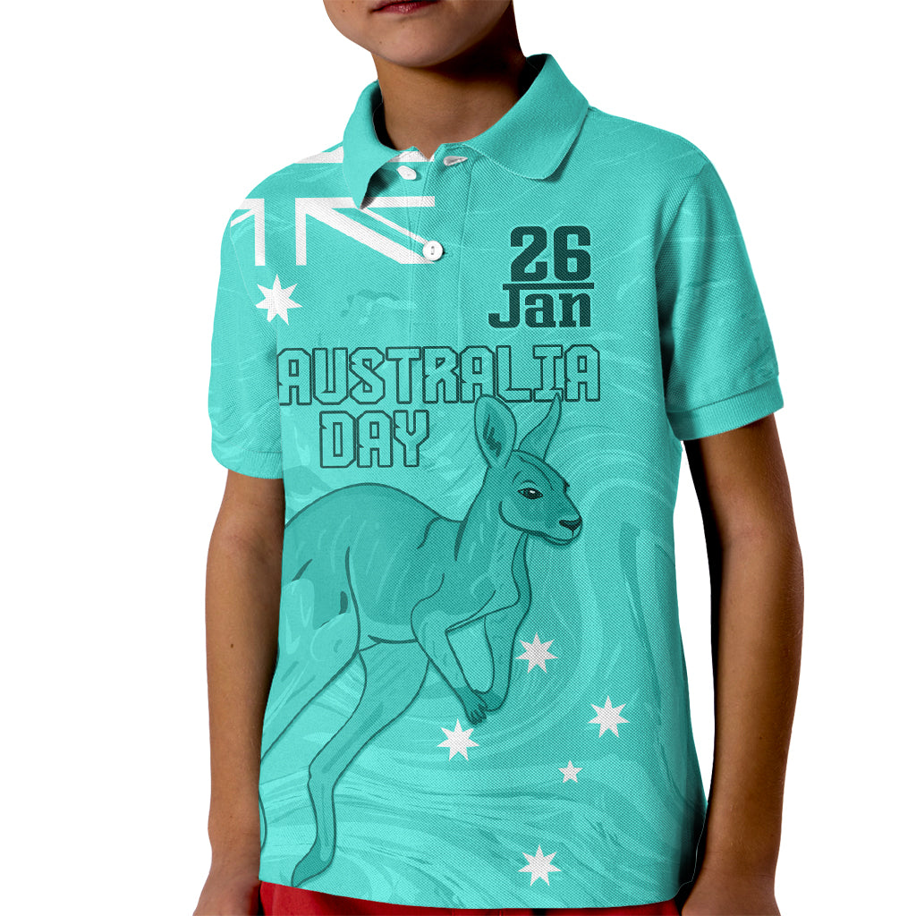 Personalised Matildas Australia Day Kid Polo Shirt Proud To Be Tillies Turquoise Version