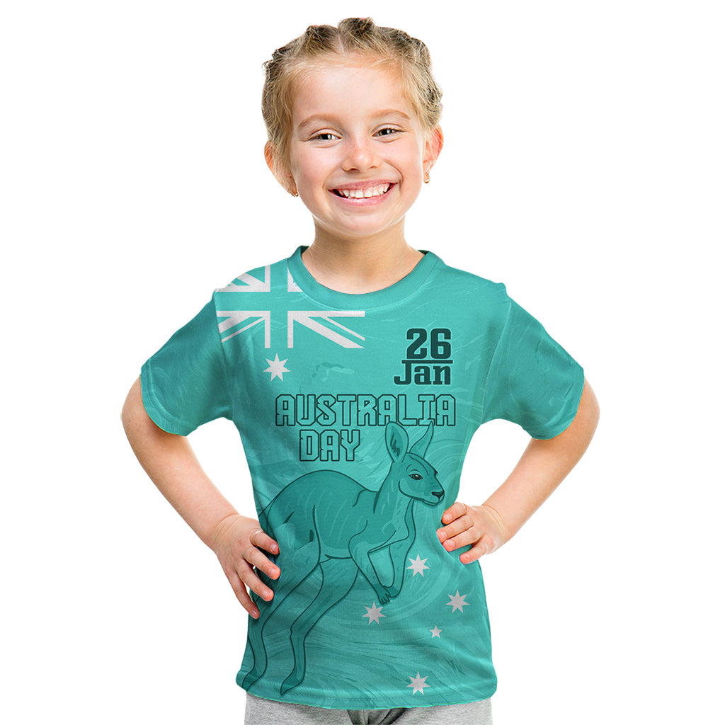 Personalised Matildas Australia Day Kid T Shirt Proud To Be Tillies Turquoise Version