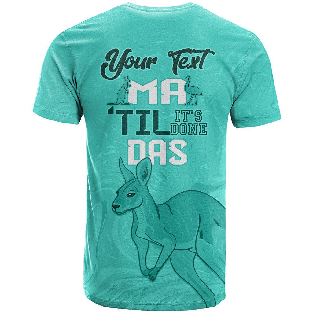 Personalised Matildas Australia Day T Shirt Proud To Be Tillies Turquoise Version