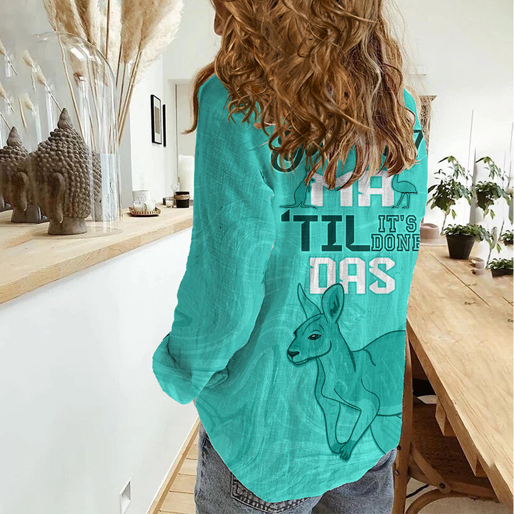 Personalised Matildas Australia Day Women Casual Shirt Proud To Be Tillies Turquoise Version