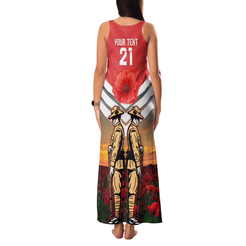 Custom Dolphins Rugby ANZAC Day Family Matching Tank Maxi Dress and Hawaiian Shirt Soldiers Poppy Field 2024