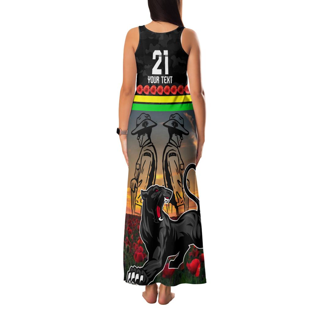 Custom Panthers Rugby ANZAC Day Family Matching Tank Maxi Dress and Hawaiian Shirt Soldiers Poppy Field 2024