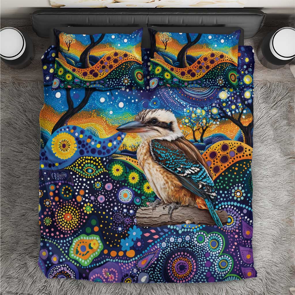 Australian Kookaburra Indigenous Bedding Set Aboriginal Dot Painting