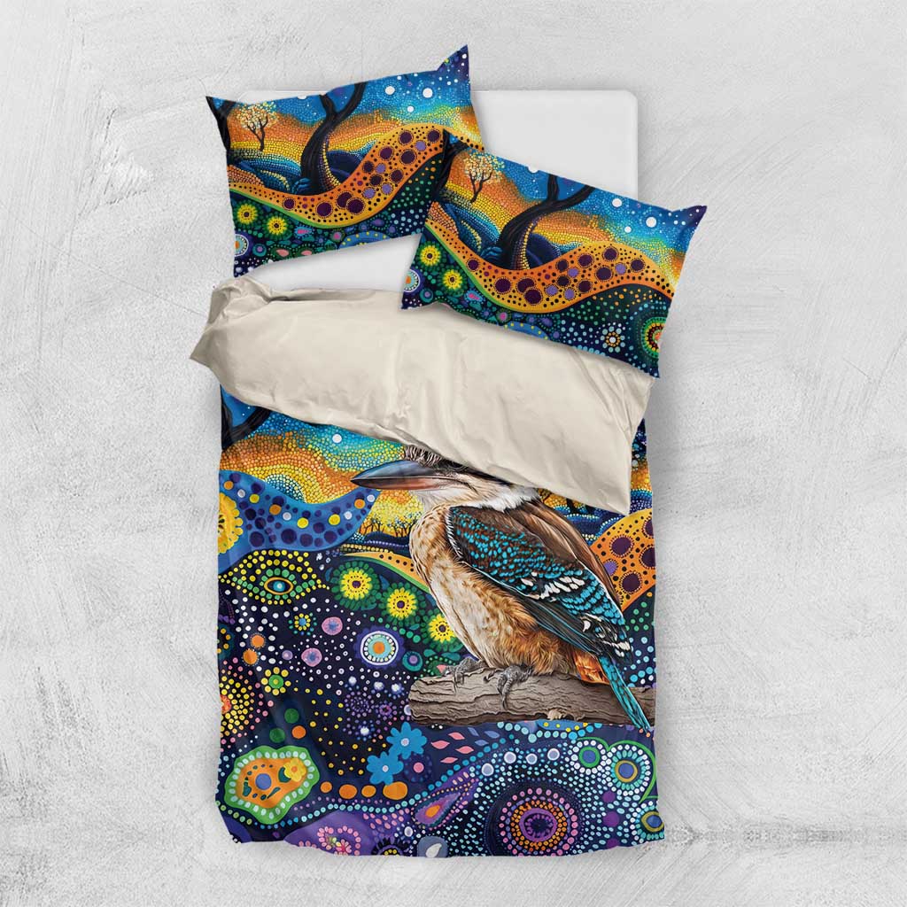 Australian Kookaburra Indigenous Bedding Set Aboriginal Dot Painting