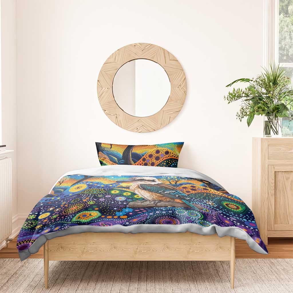 Australian Kookaburra Indigenous Bedding Set Aboriginal Dot Painting