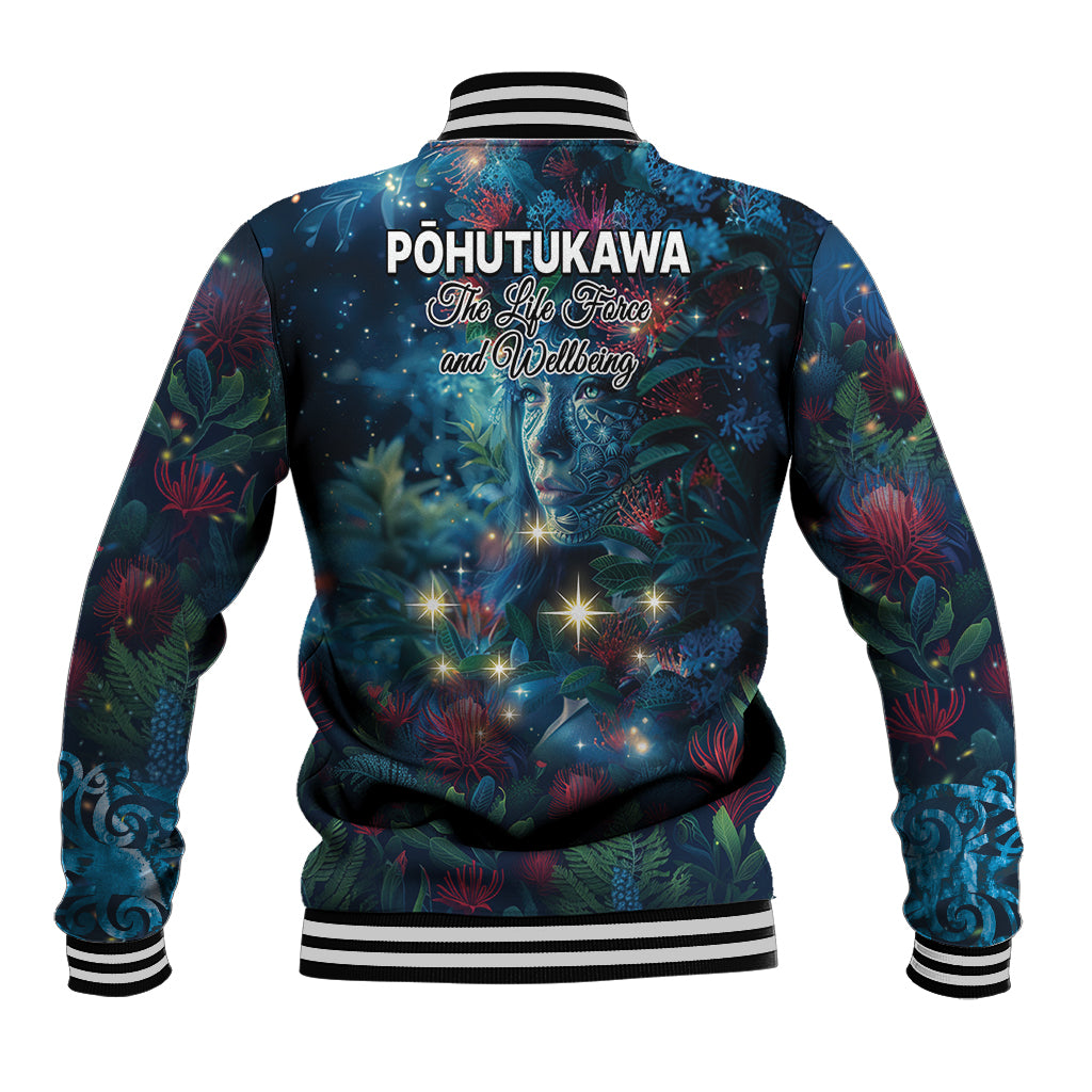 New Zealand Matariki Pohutukawa Baseball Jacket Te Mauri te Ora