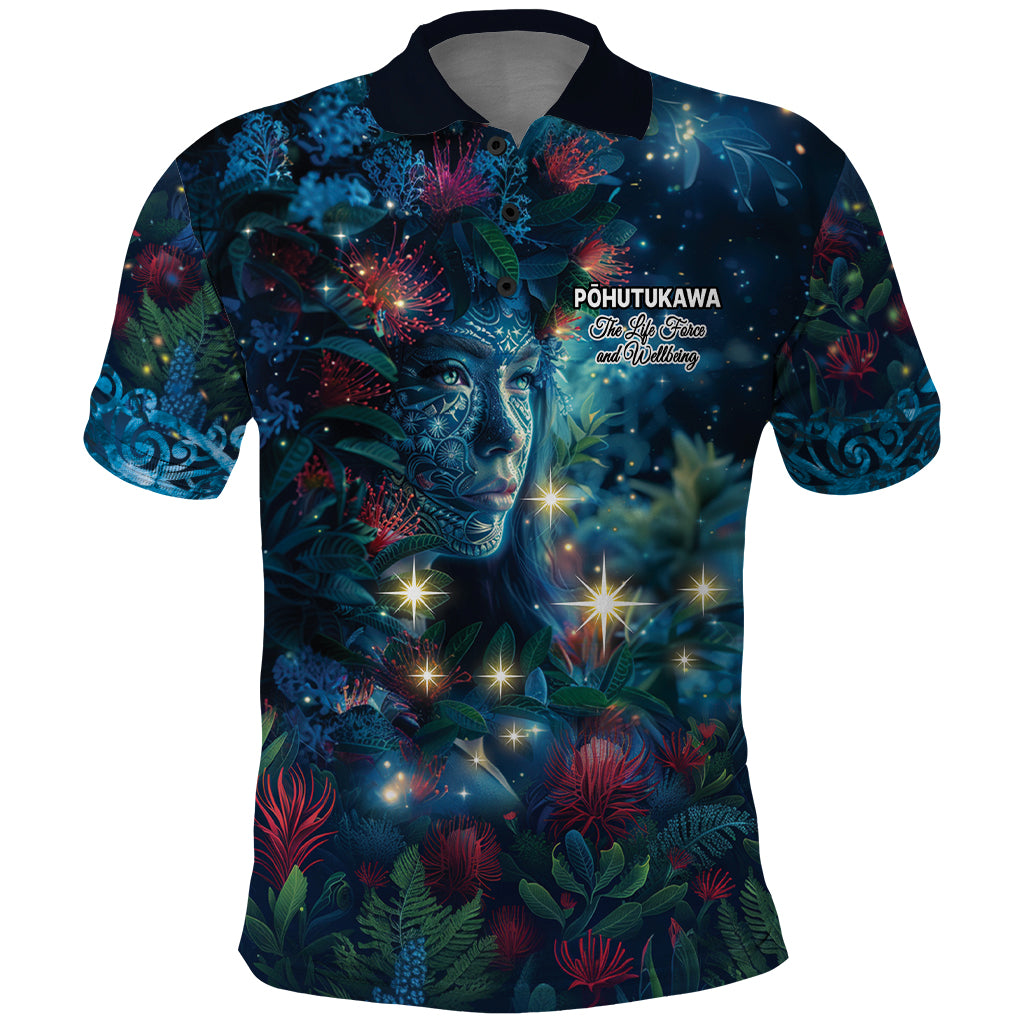 New Zealand Matariki Pohutukawa Polo Shirt Te Mauri te Ora