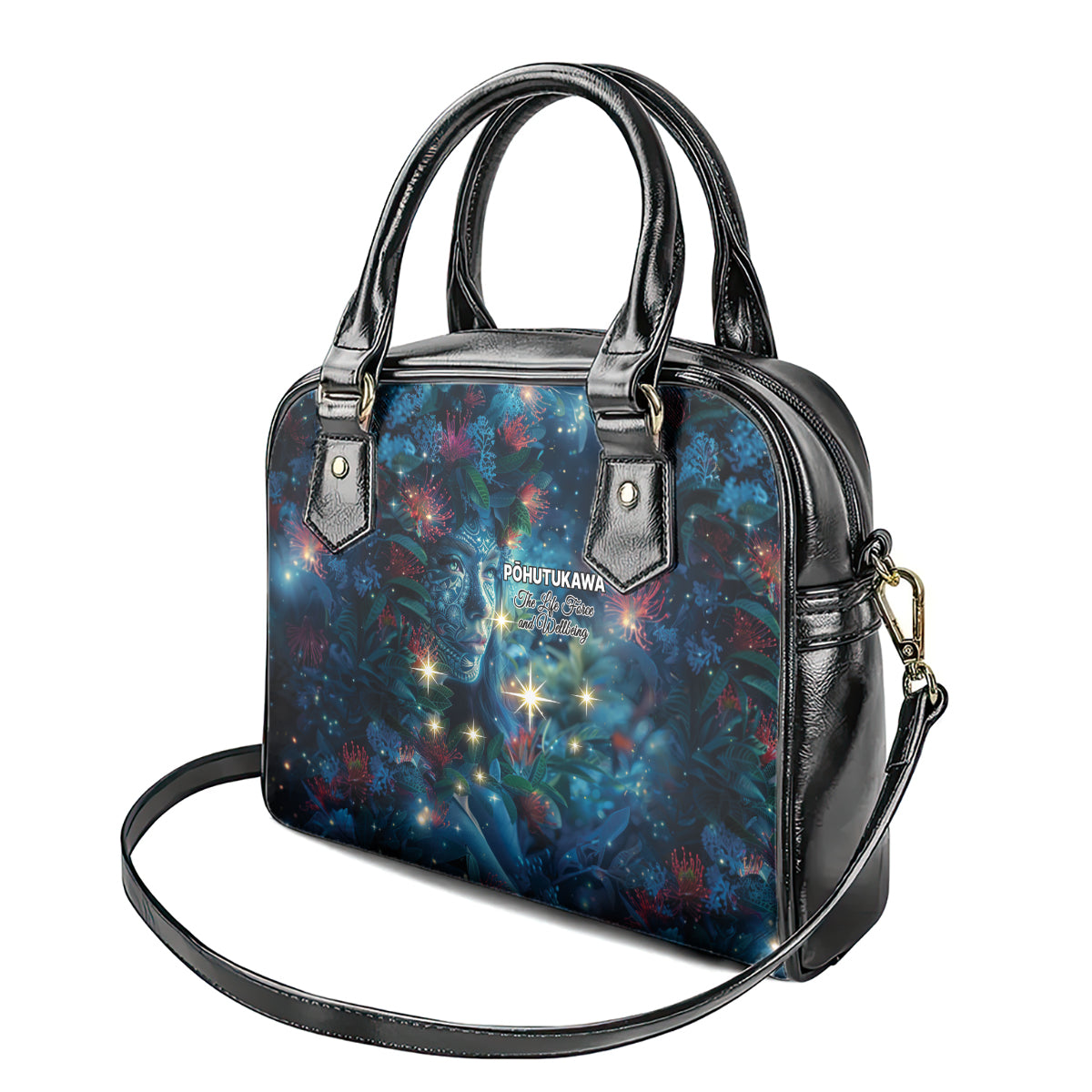 New Zealand Matariki Pohutukawa Shoulder Handbag Te Mauri te Ora