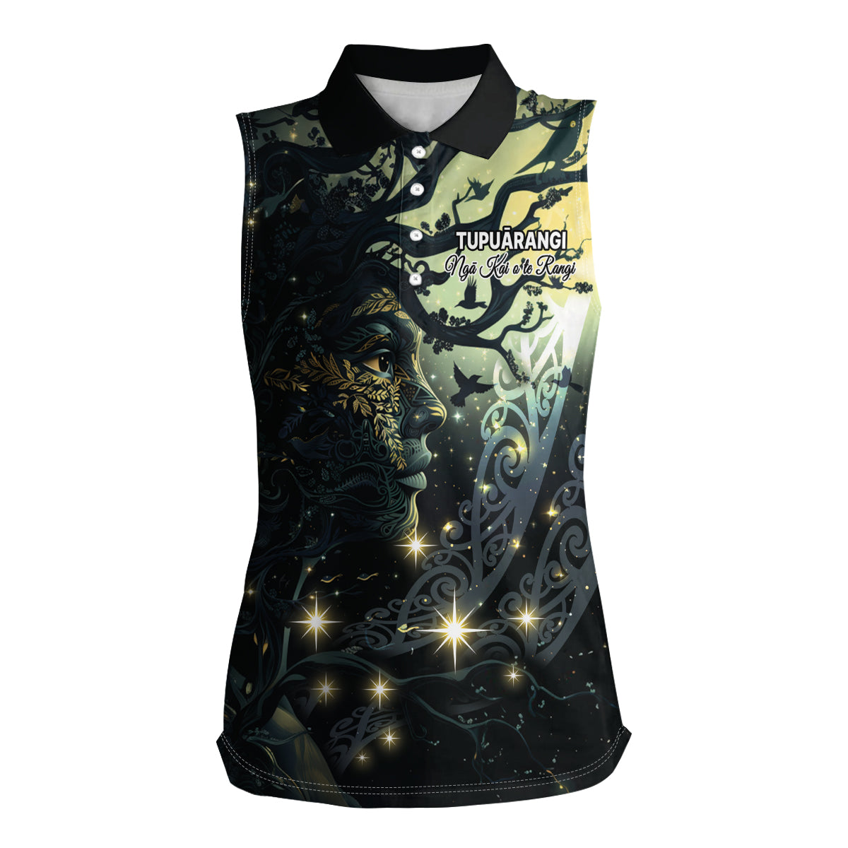 New Zealand Matariki Tupuarangi Women Sleeveless Polo Shirt Ngā Kai o te Rangi