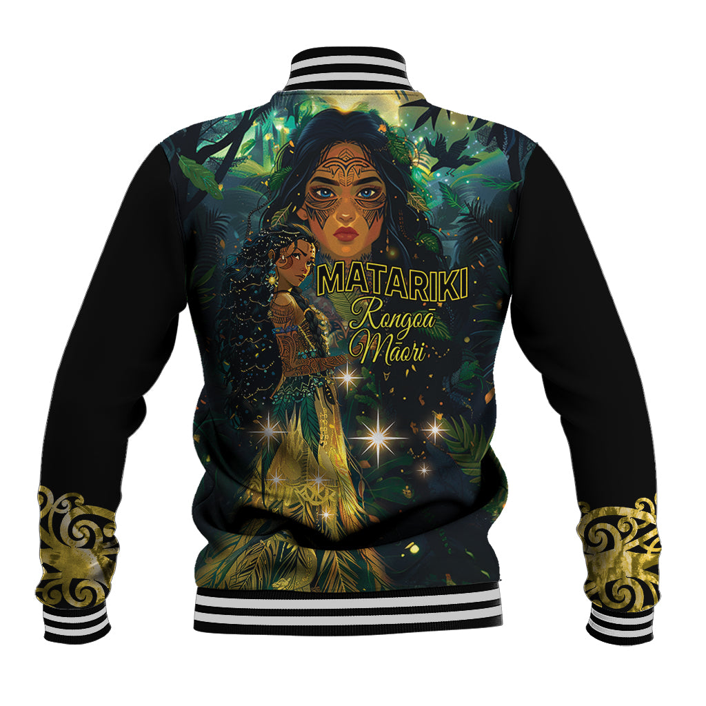 New Zealand Matariki Baseball Jacket Rongoā Māori Wellbeing and Good Luck