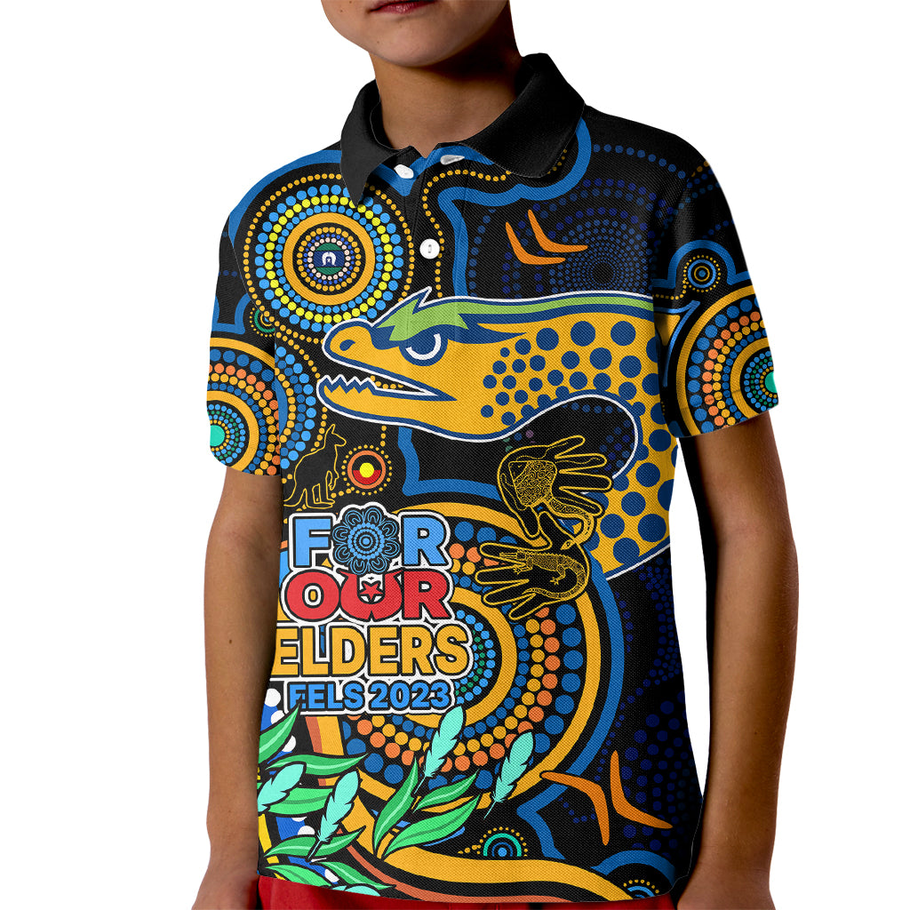 eels-rugby-aboriginal-art-kid-polo-shirt-naidoc-indigenous-tribal