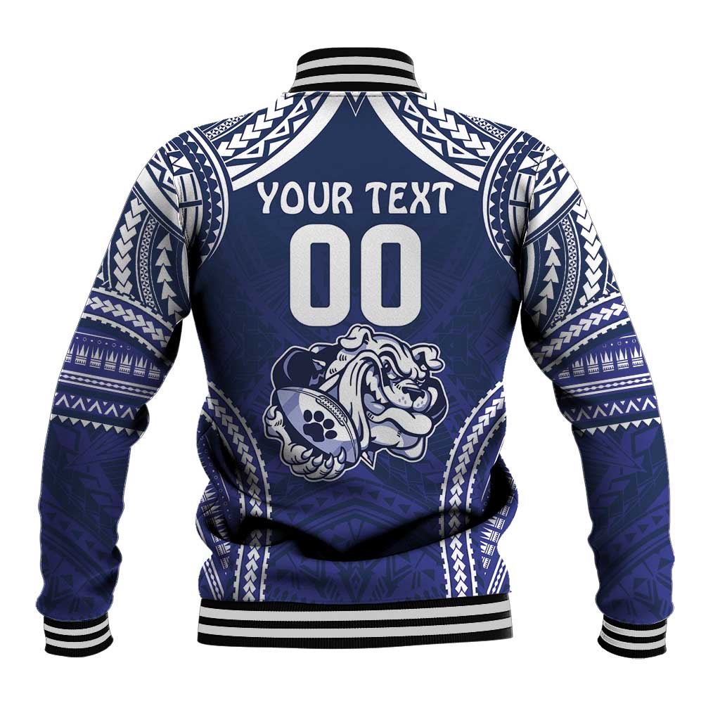 Bulldogs Rugby Custom Baseball Jacket Go Berries With Polynesian Style