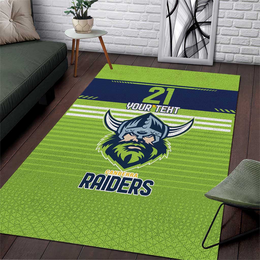 Raiders Rugby Custom Area Rug The Green Machine Simple Style