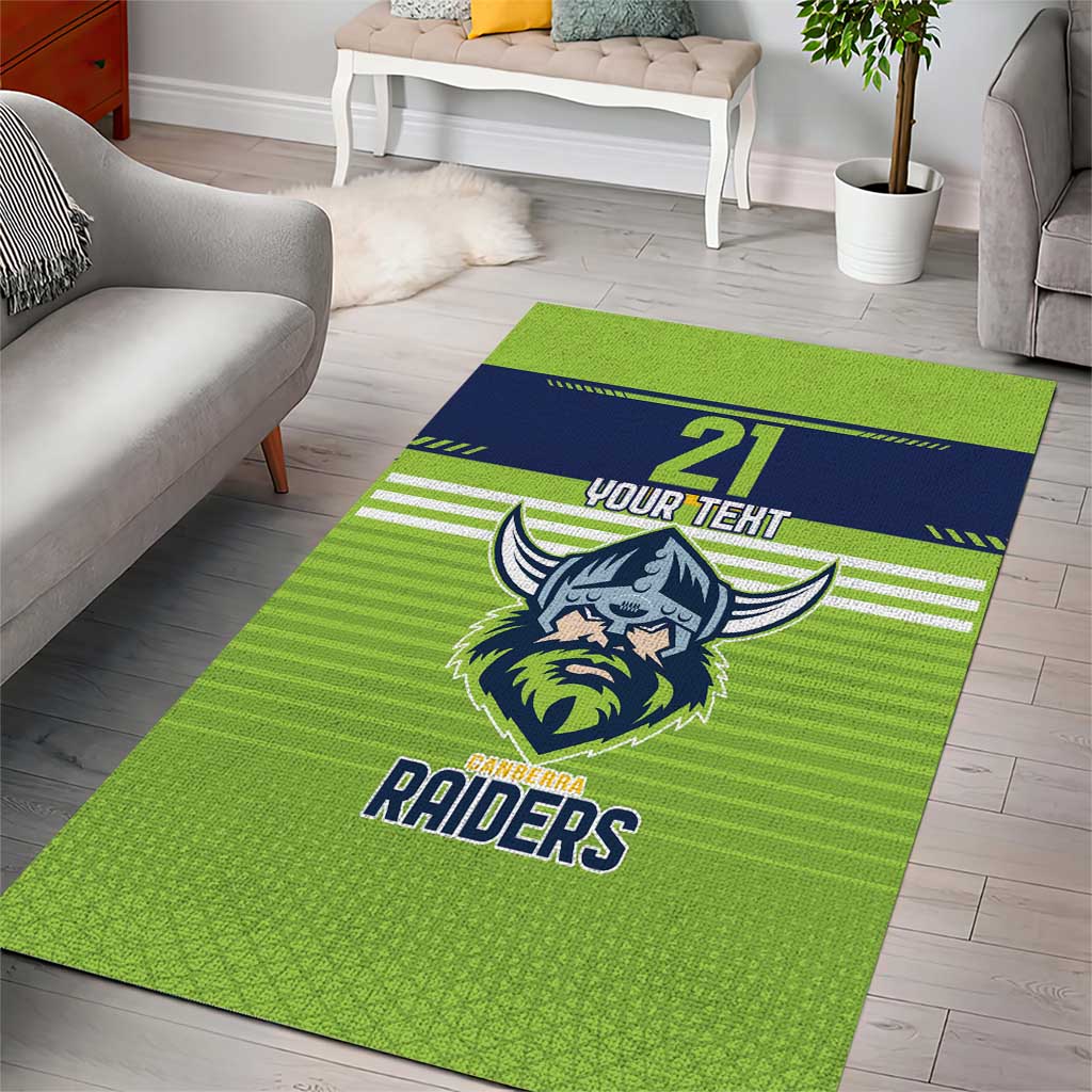 Raiders Rugby Custom Area Rug The Green Machine Simple Style