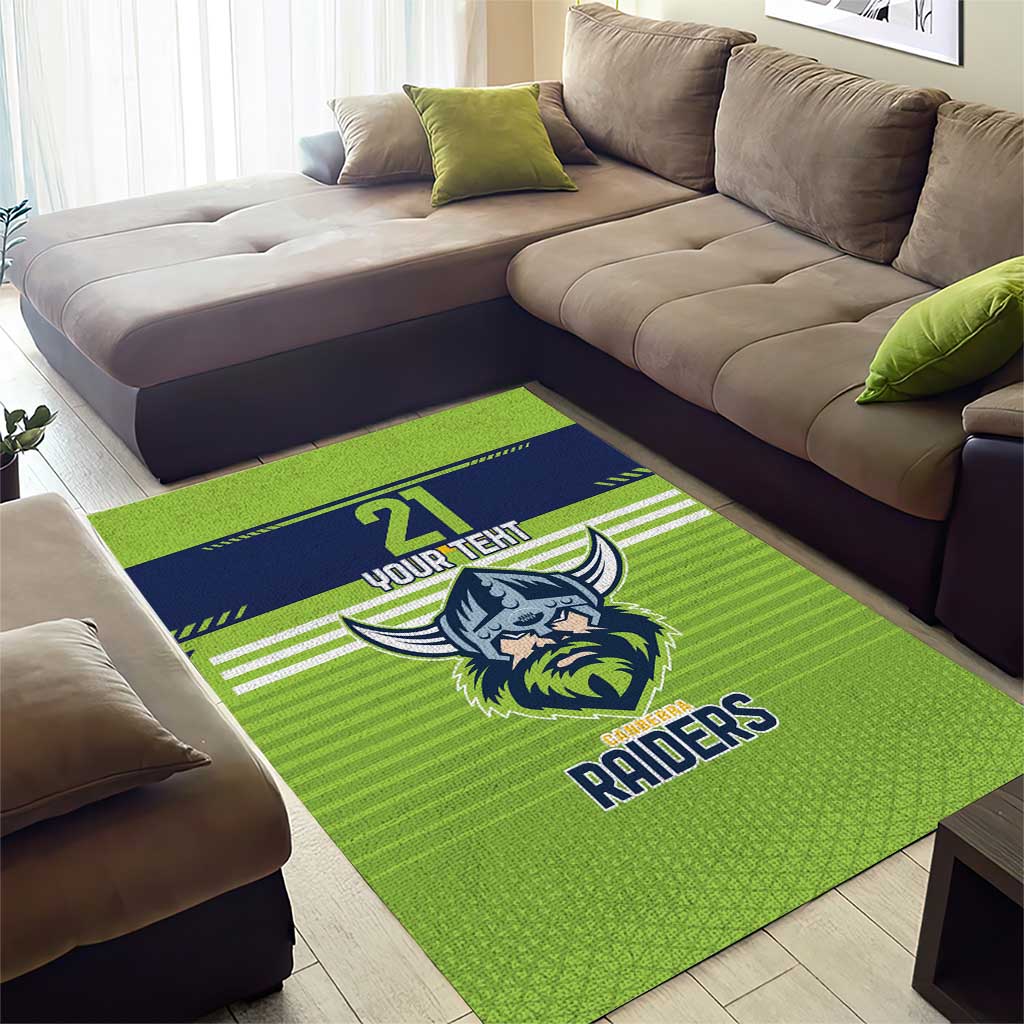 Raiders Rugby Custom Area Rug The Green Machine Simple Style