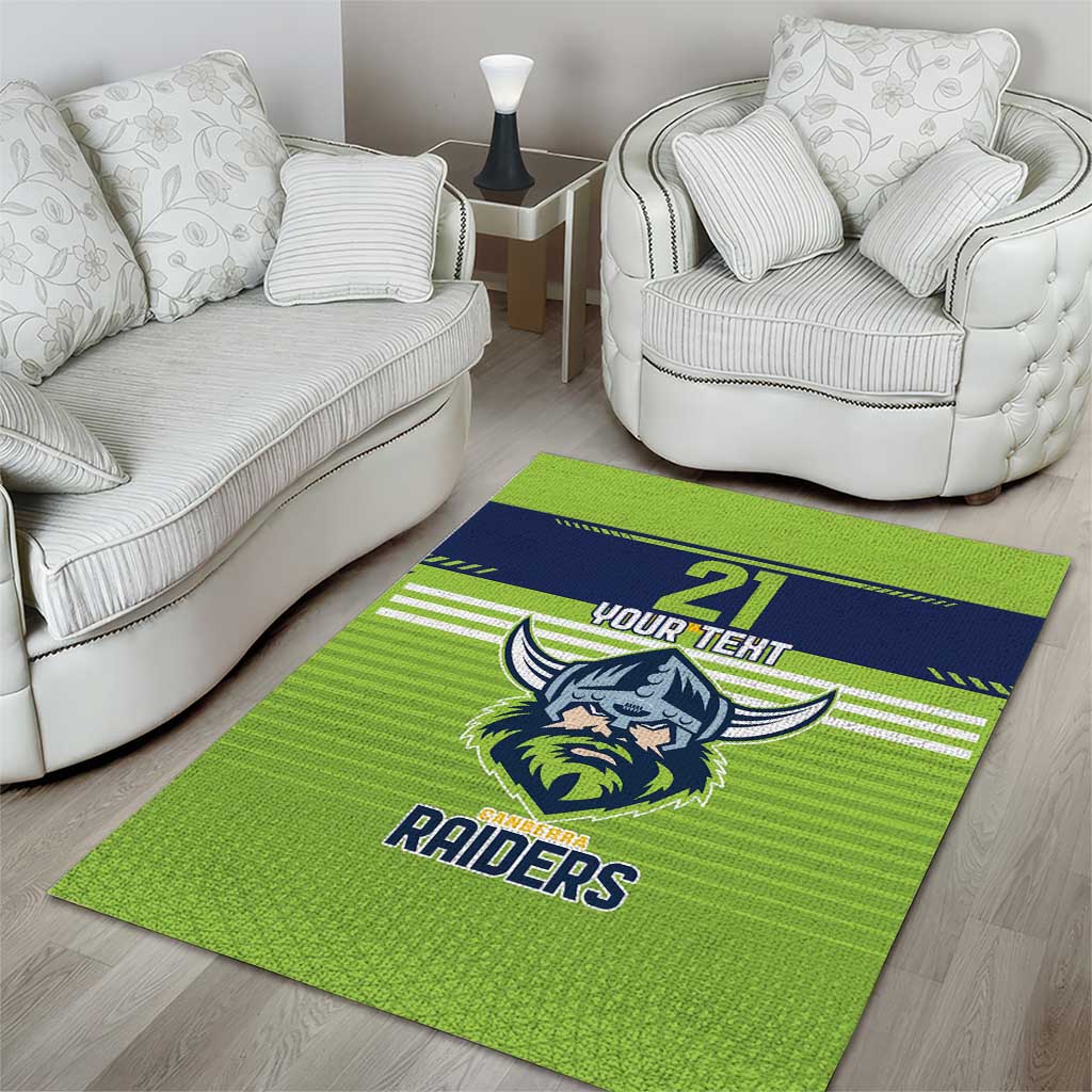 Raiders Rugby Custom Area Rug The Green Machine Simple Style