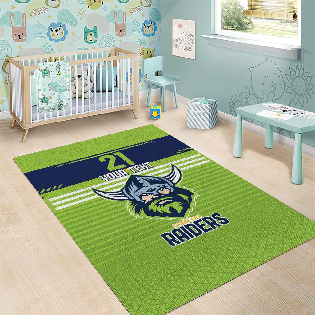 Raiders Rugby Custom Area Rug The Green Machine Simple Style