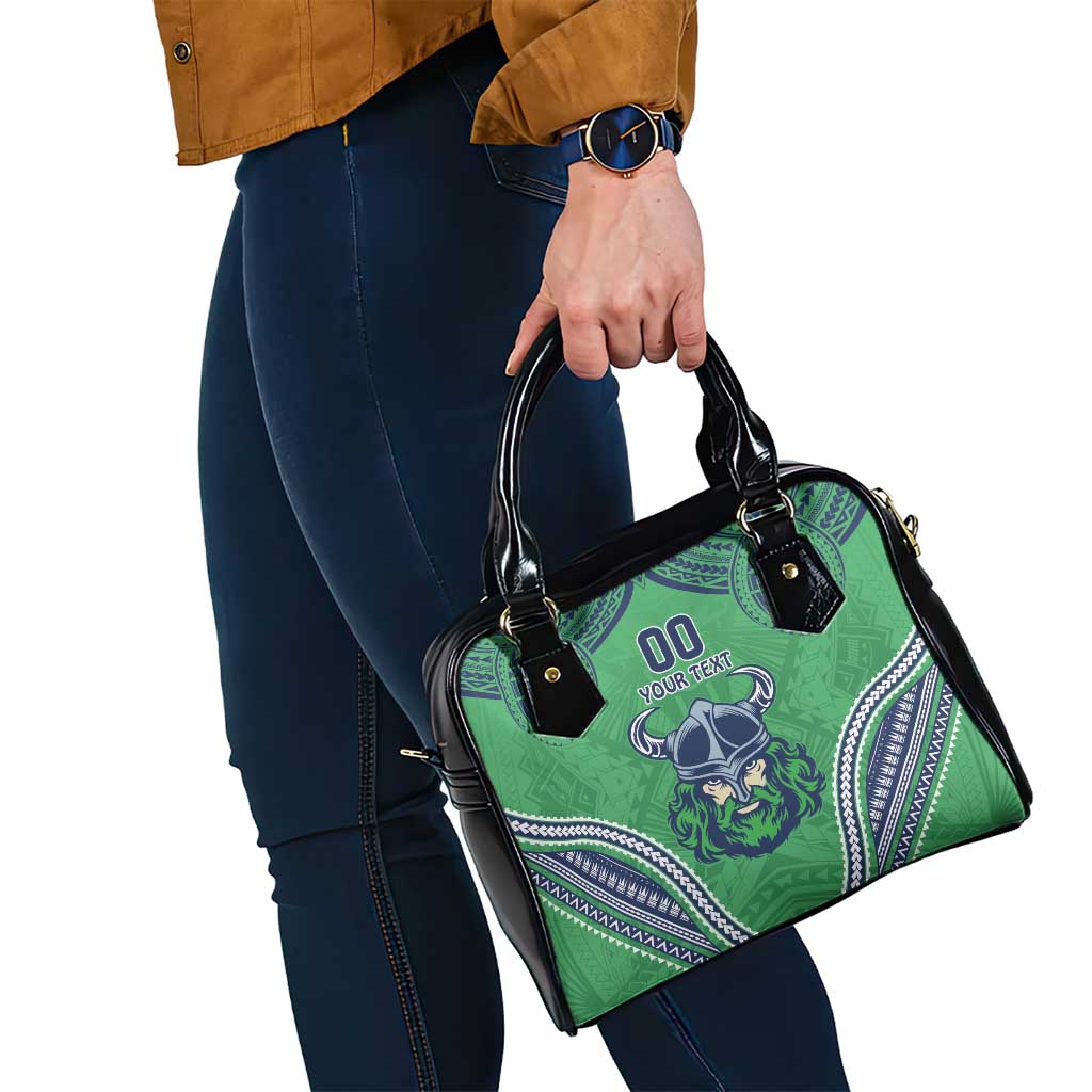 Raiders Rugby Custom Shoulder Handbag With Polynesian Style