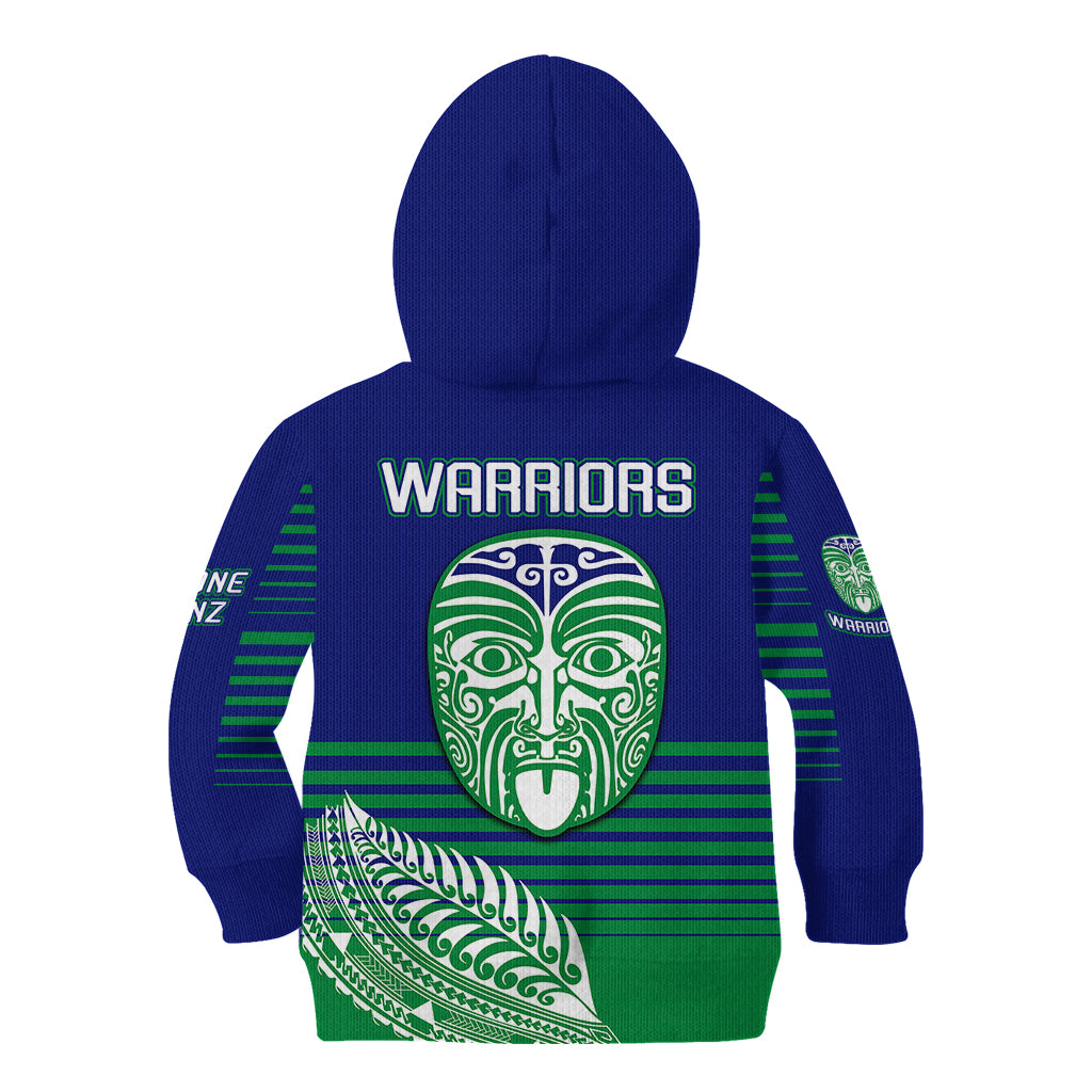 warriors-new-zealand-rugby-kid-hoodie-maori-face-ta-moko-simple-style