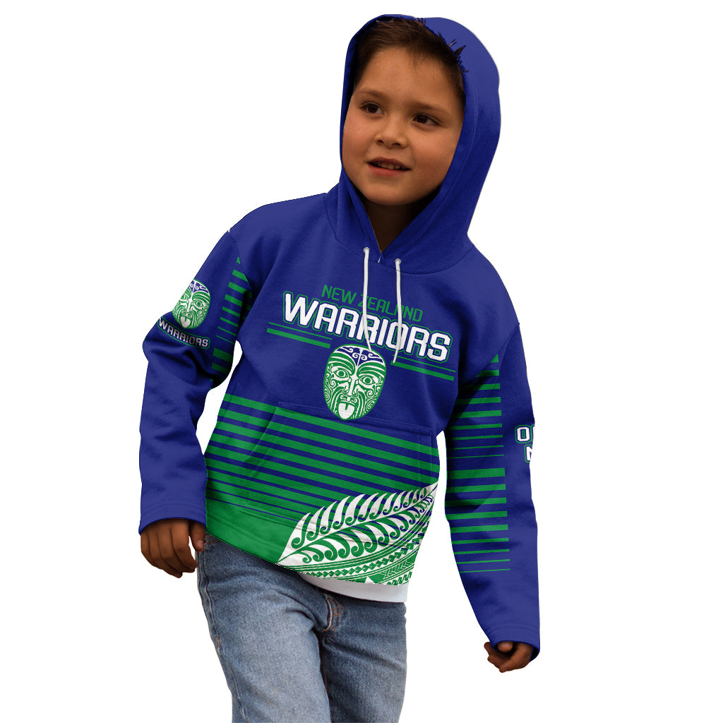 warriors-new-zealand-rugby-kid-hoodie-maori-face-ta-moko-simple-style