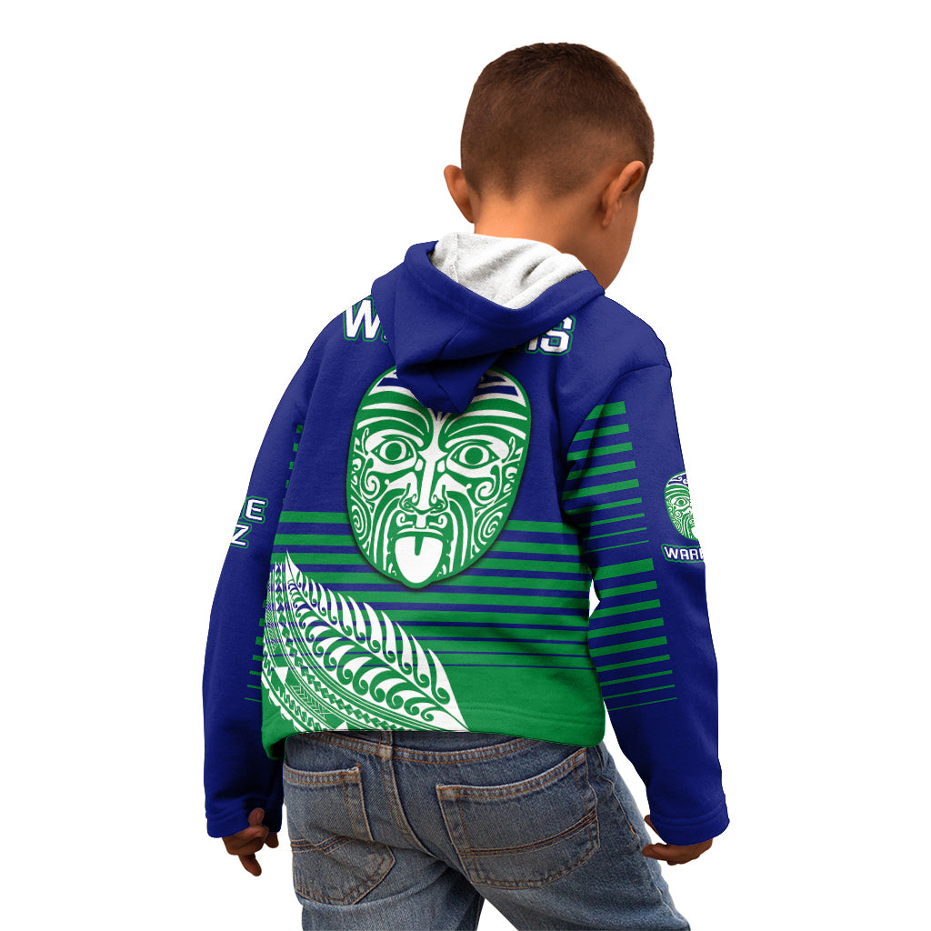 warriors-new-zealand-rugby-kid-hoodie-maori-face-ta-moko-simple-style