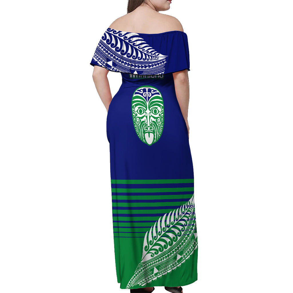 warriors-new-zealand-rugby-off-shoulder-maxi-dress-maori-face-ta-moko-simple-style