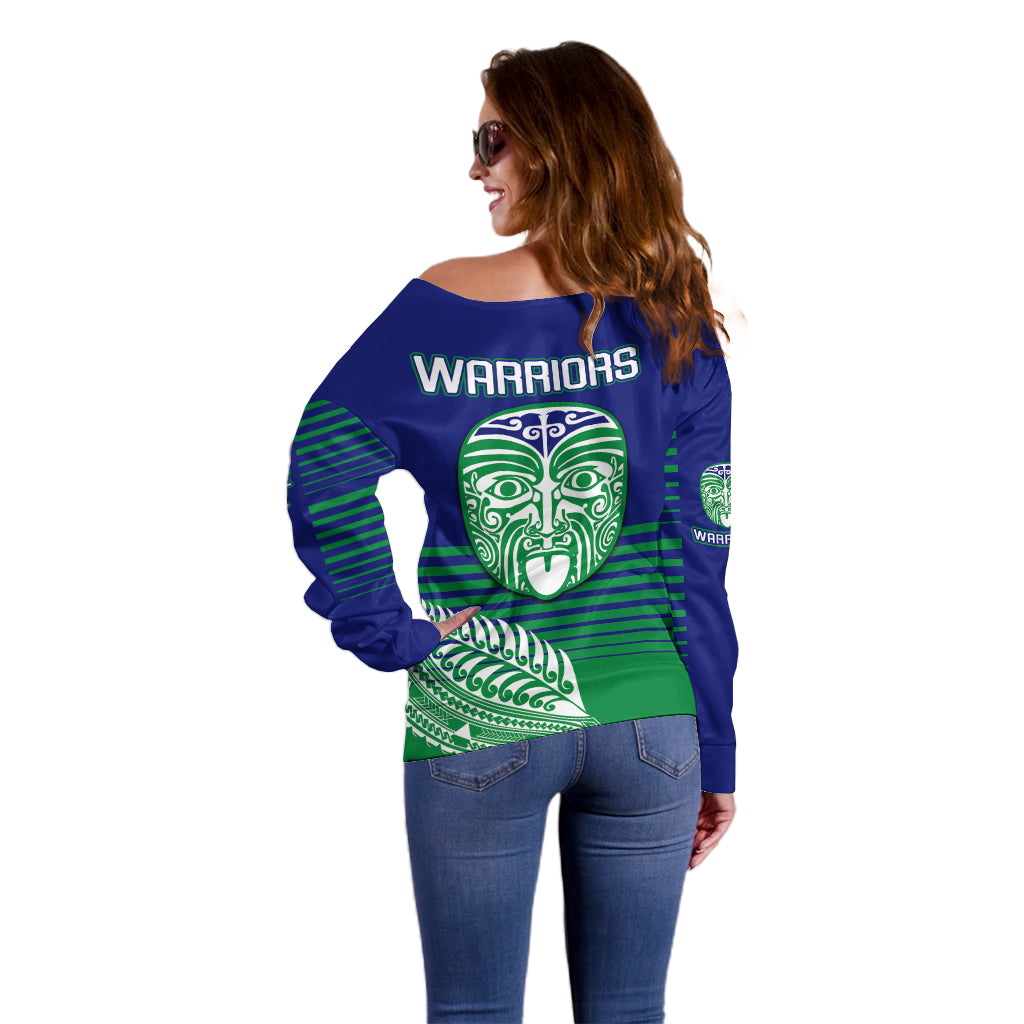 warriors-new-zealand-rugby-off-shoulder-sweater-maori-face-ta-moko-simple-style