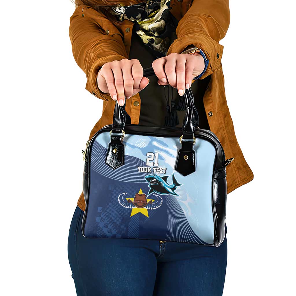 Sharks-Cowboys Rugby Custom Shoulder Handbag Half Dynamic Style