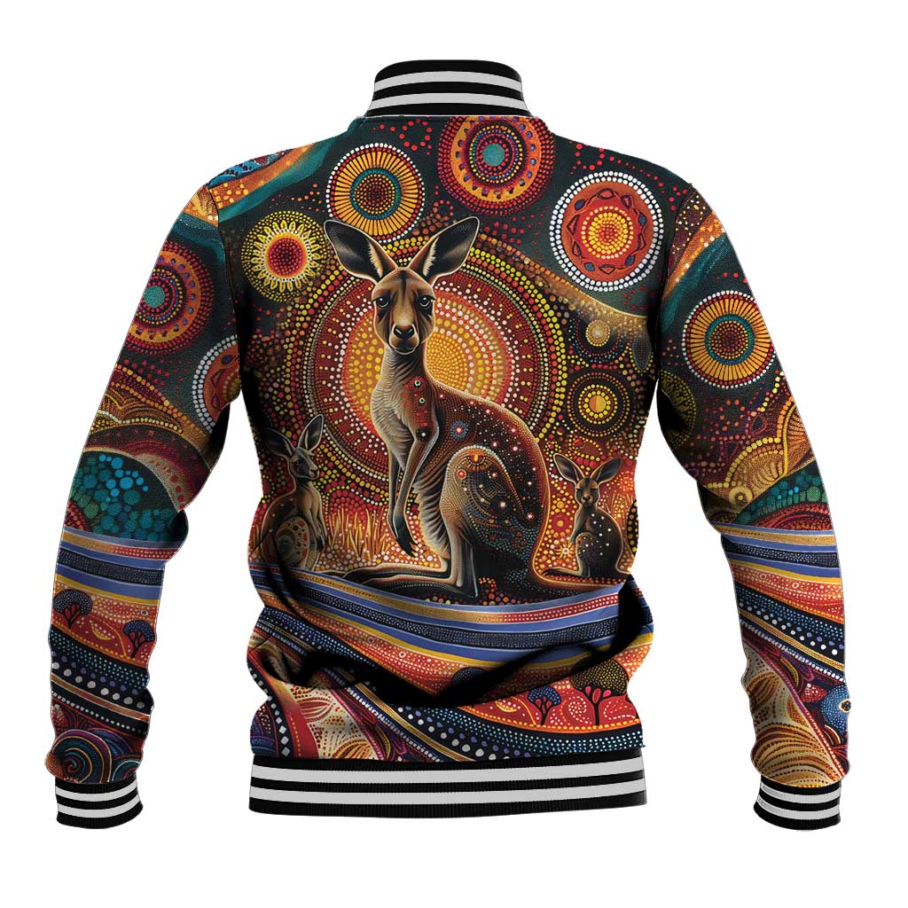 Australian Aboriginal Art Kangaroo Baseball Jacket Our Children Our Future Aboriginal Dot Painting