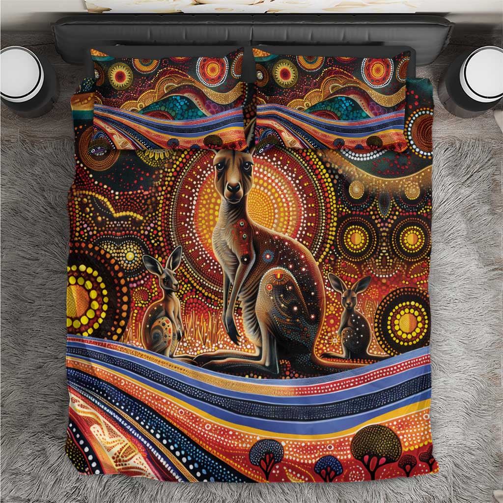 Australian Aboriginal Art Kangaroo Bedding Set Our Children Our Future Aboriginal Dot Painting