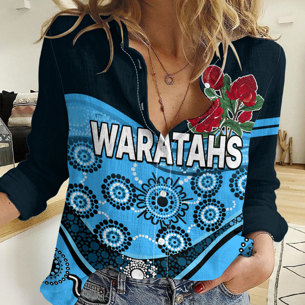 Waratahs Rugby Women Casual Shirt NSW Red Waratahs Indigenous LT9