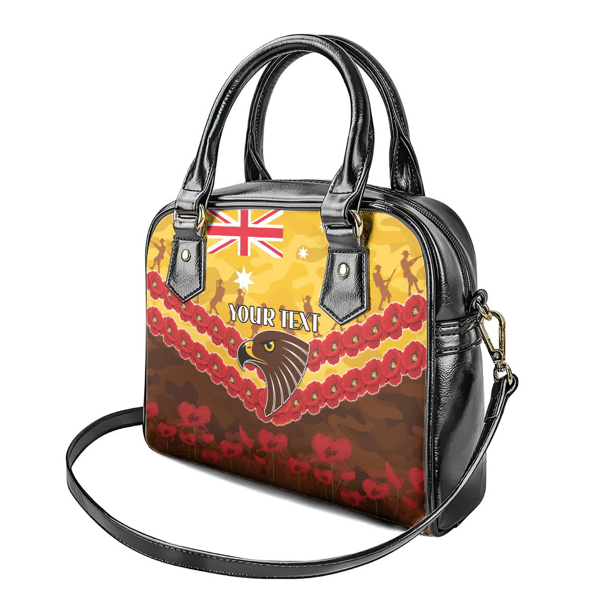 Custom Hawks Football Shoulder Handbag ANZAC Lest We Forget