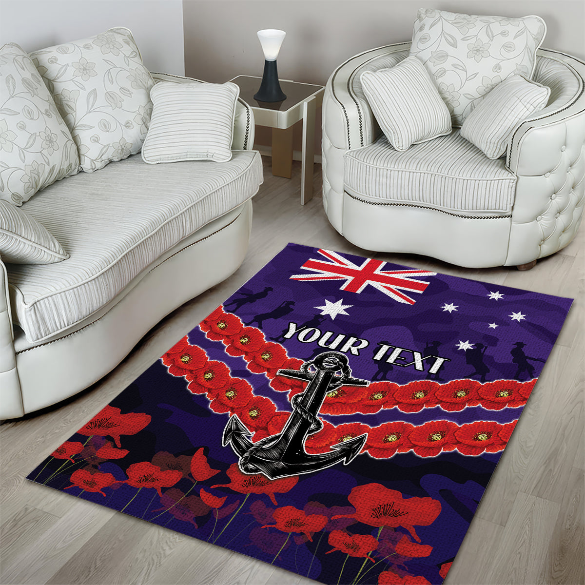 Custom Dockers Football Area Rug ANZAC Lest We Forget