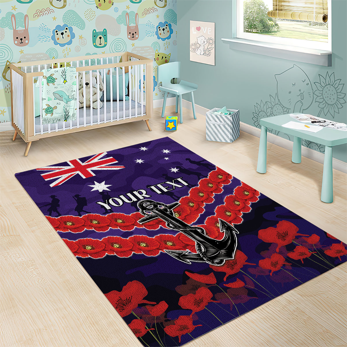 Custom Dockers Football Area Rug ANZAC Lest We Forget