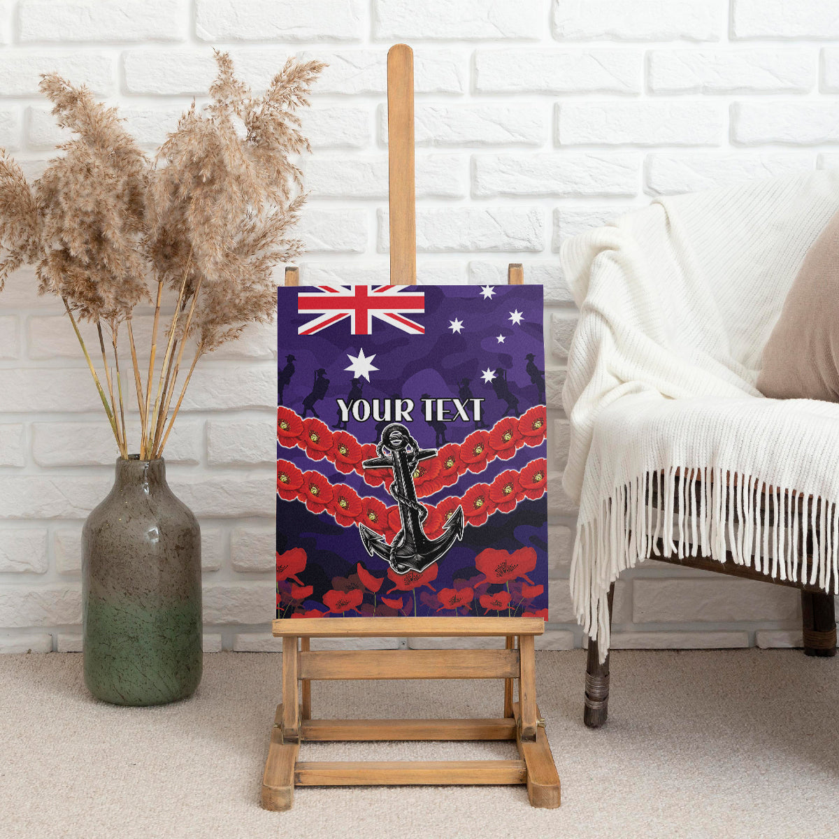 Custom Dockers Football Canvas Wall Art ANZAC Lest We Forget