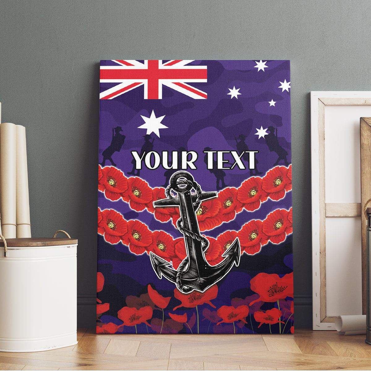 Custom Dockers Football Canvas Wall Art ANZAC Lest We Forget