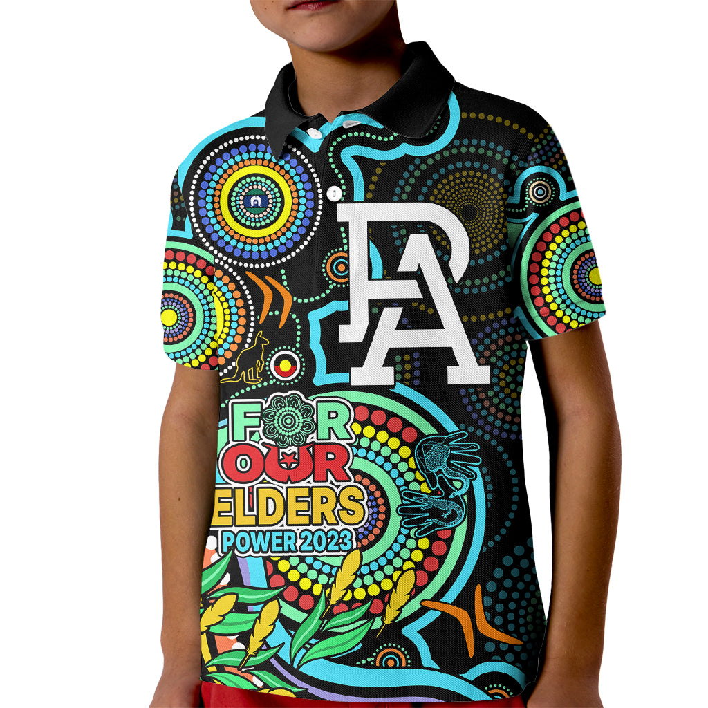 port-adelaide-football-aboriginal-art-kid-polo-shirt-naidoc-indigenous-tribal