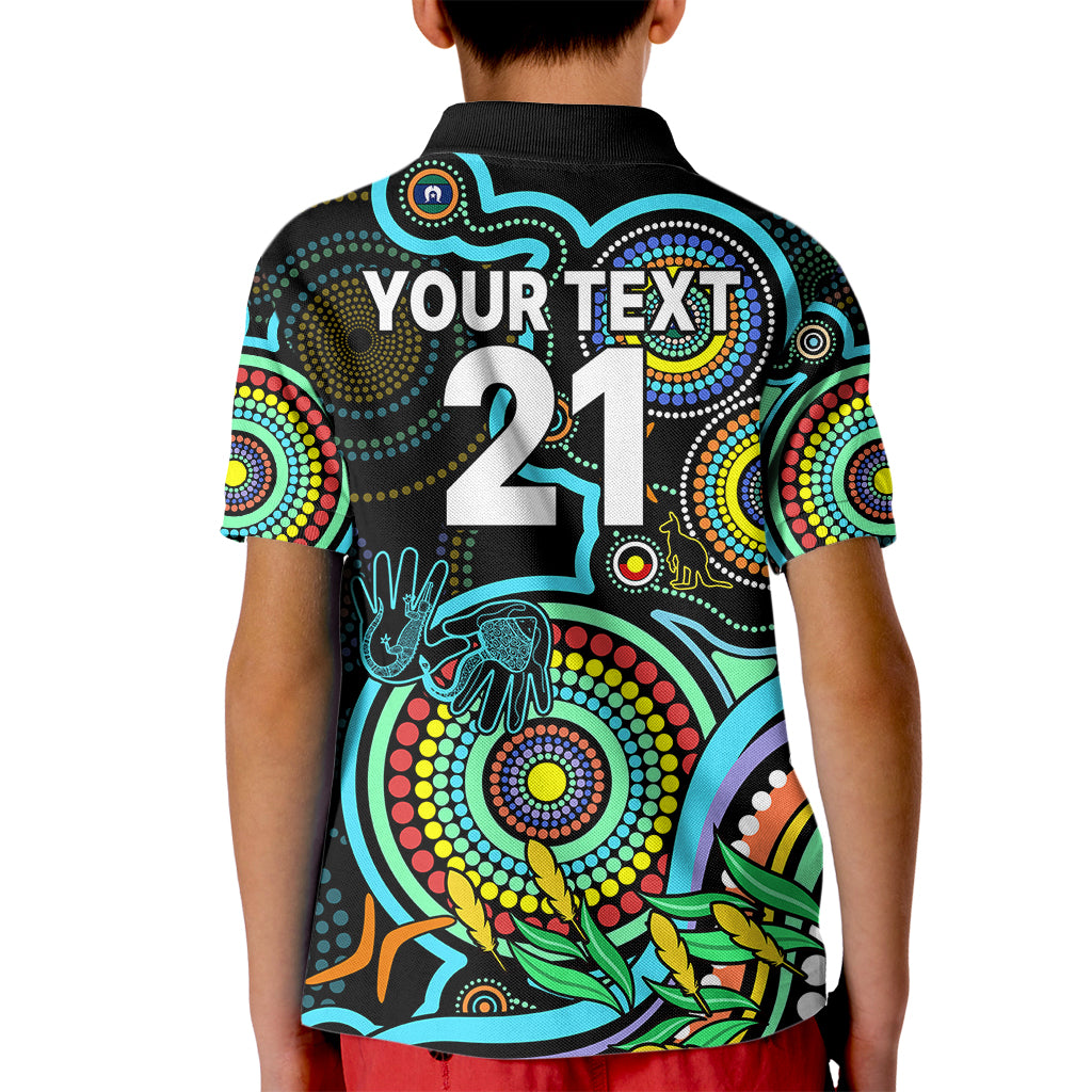 custom-port-adelaide-football-aboriginal-art-kid-polo-shirt-naidoc-indigenous-tribal