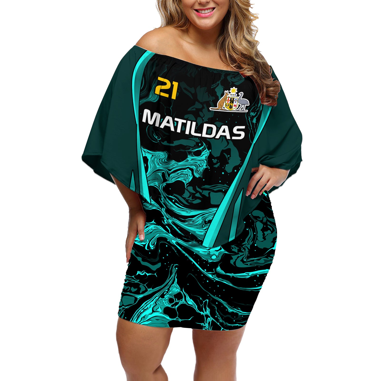 matildas-australia-soccer-off-shoulder-short-dress-liquid-marble-texture-vibe