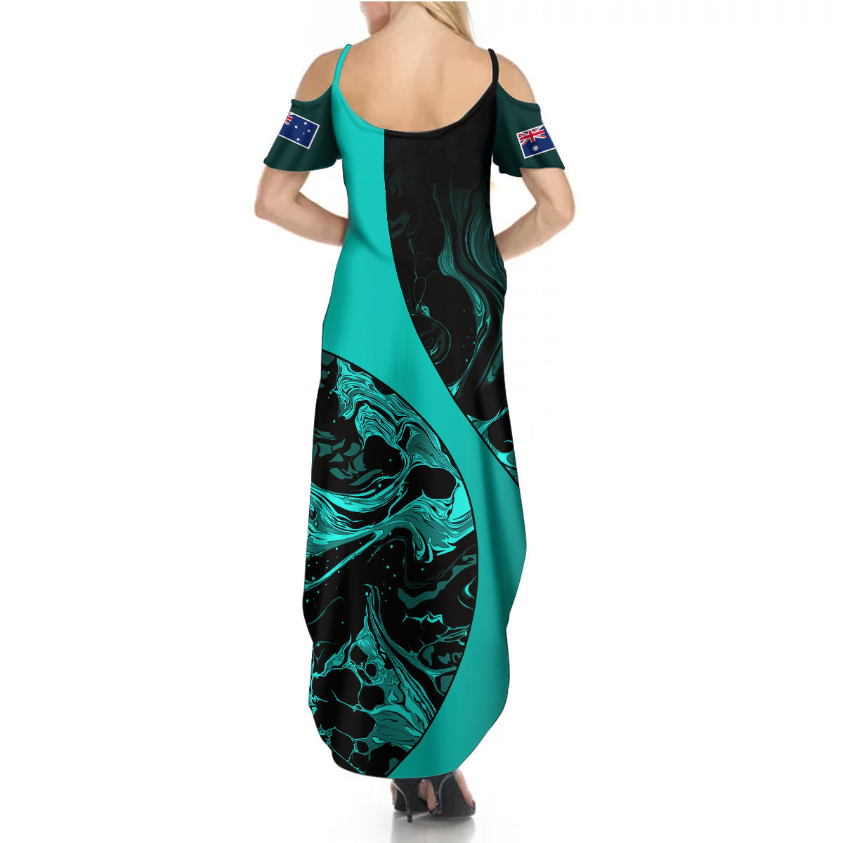 matildas-australia-soccer-summer-maxi-dress-liquid-marble-texture-vibe