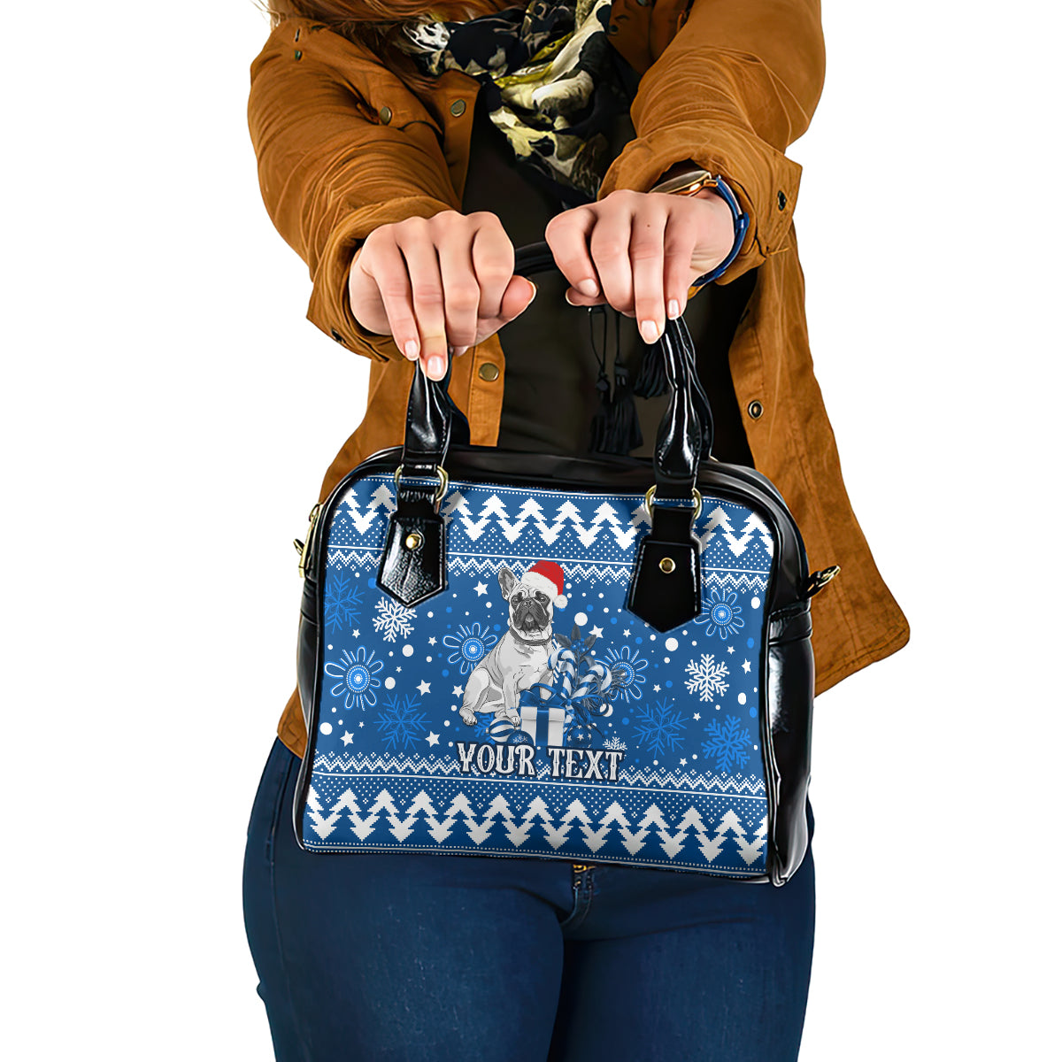 custom-bulldogs-rugby-shoulder-handbag-christmas-vibe-2023