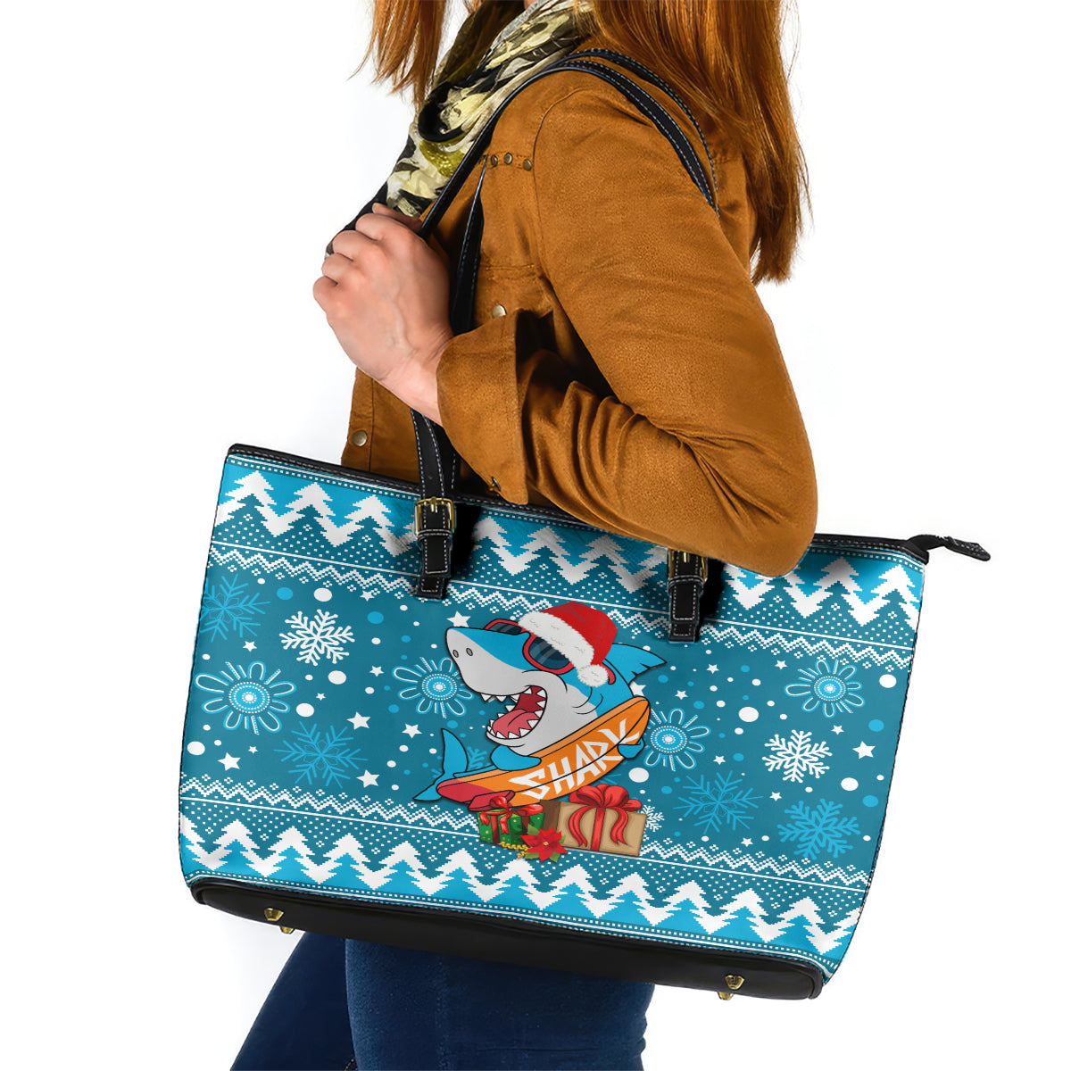 sharks-rugby-leather-tote-bag-chirstmas-vibe-2023