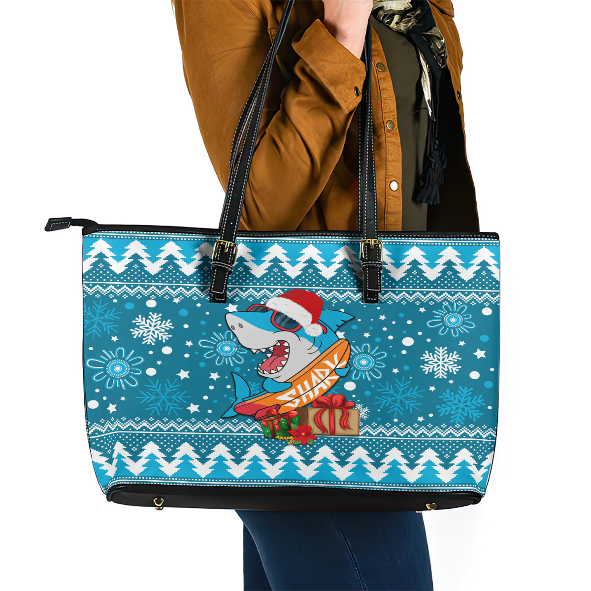 sharks-rugby-leather-tote-bag-chirstmas-vibe-2023