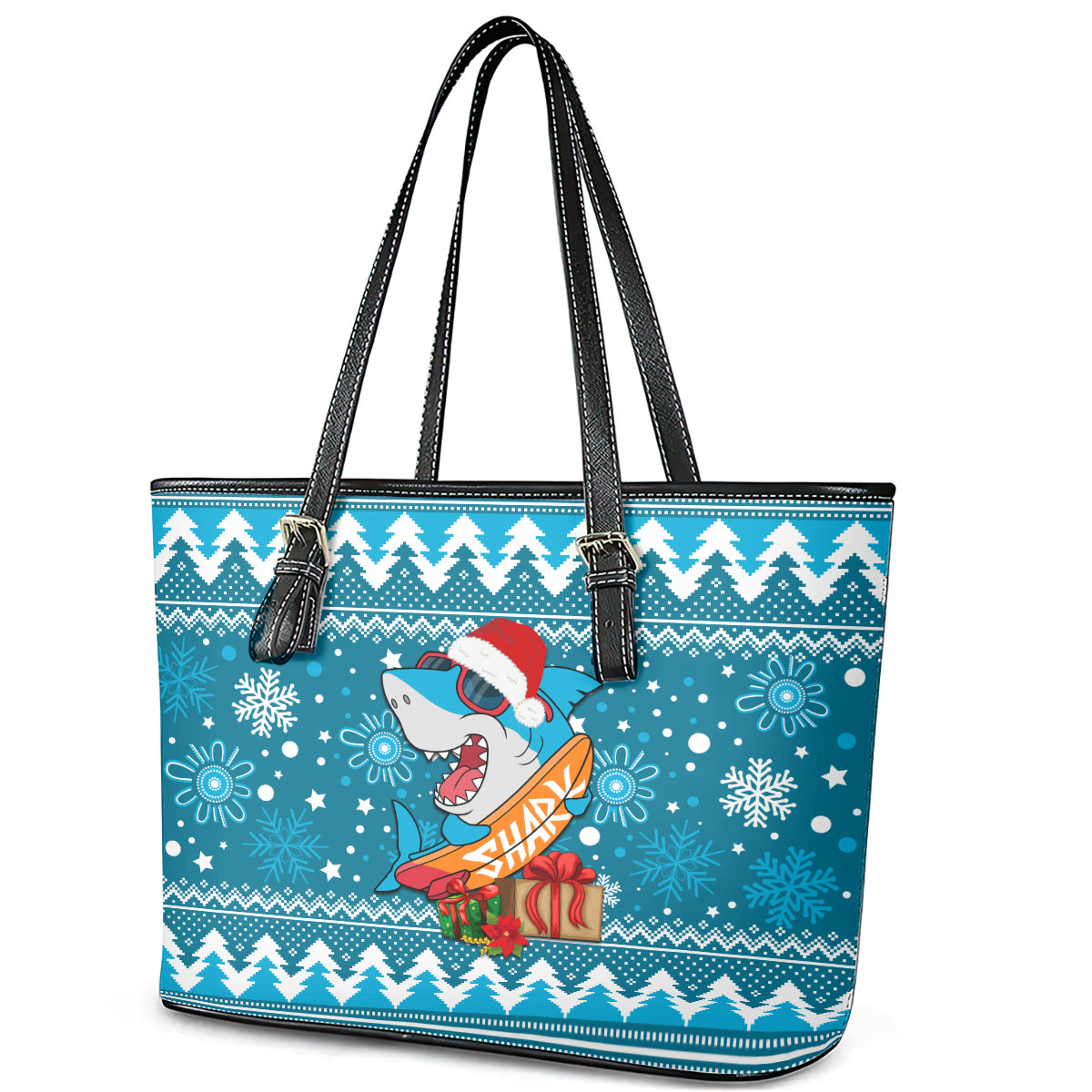 sharks-rugby-leather-tote-bag-chirstmas-vibe-2023