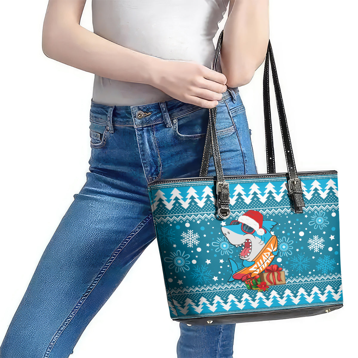 sharks-rugby-leather-tote-bag-chirstmas-vibe-2023